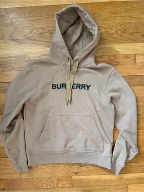 Burberry Tan Logo Pullover Hoodie